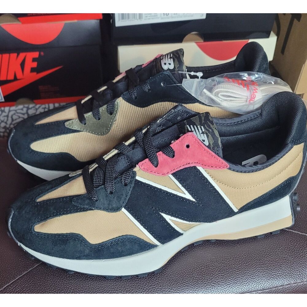 New Balance 327 Lunar New Year U327CNP Men's Size 10 Black Tan Pink NWB